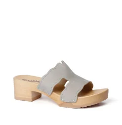 SOFTCLOX Pernilla Nubuk Helloliv (Natur)-Frau Pantoletten