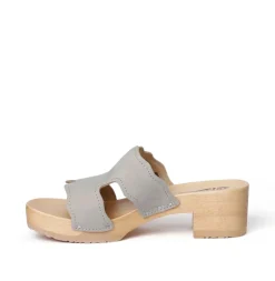 SOFTCLOX Pernilla Nubuk Helloliv (Natur)-Frau Pantoletten