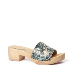 SOFTCLOX Pirella Flower Green (Natur)-Frau Pantoletten