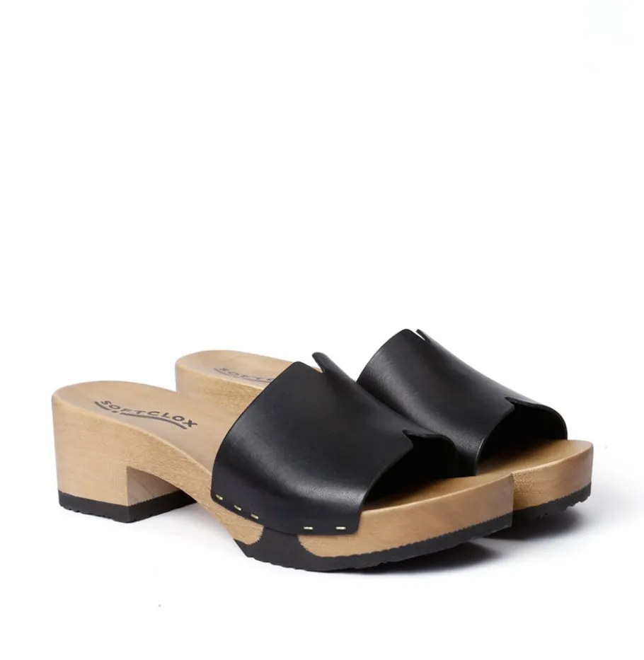 SOFTCLOX Pirella Softnappa Schwarz (Hazelnut)-Frau Pantoletten