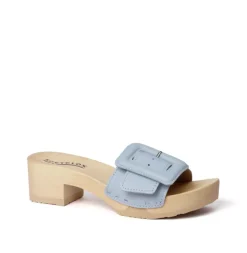 SOFTCLOX Pita Nappa Powder Blue (Natur)-Frau Pantoletten