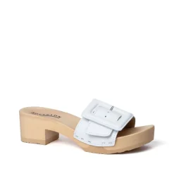 SOFTCLOX Pita Nappa Weis (Natur)-Frau Pantoletten