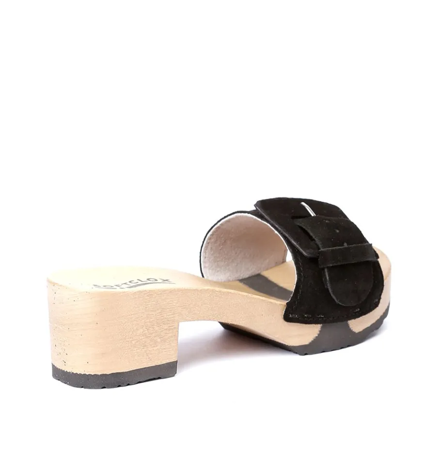 SOFTCLOX Polli Kaschmir Schwarz (Hazelnut)-Frau Pantoletten