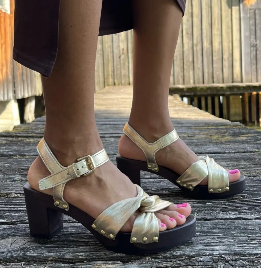 SOFTCLOX Rike Perlato Gold (Dunkel)-Frau Sandaletten