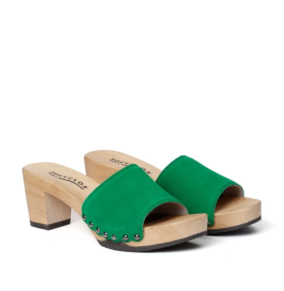 SOFTCLOX Romy Kaschmir Fashiongreen (Hazelnut)-Frau Pantoletten