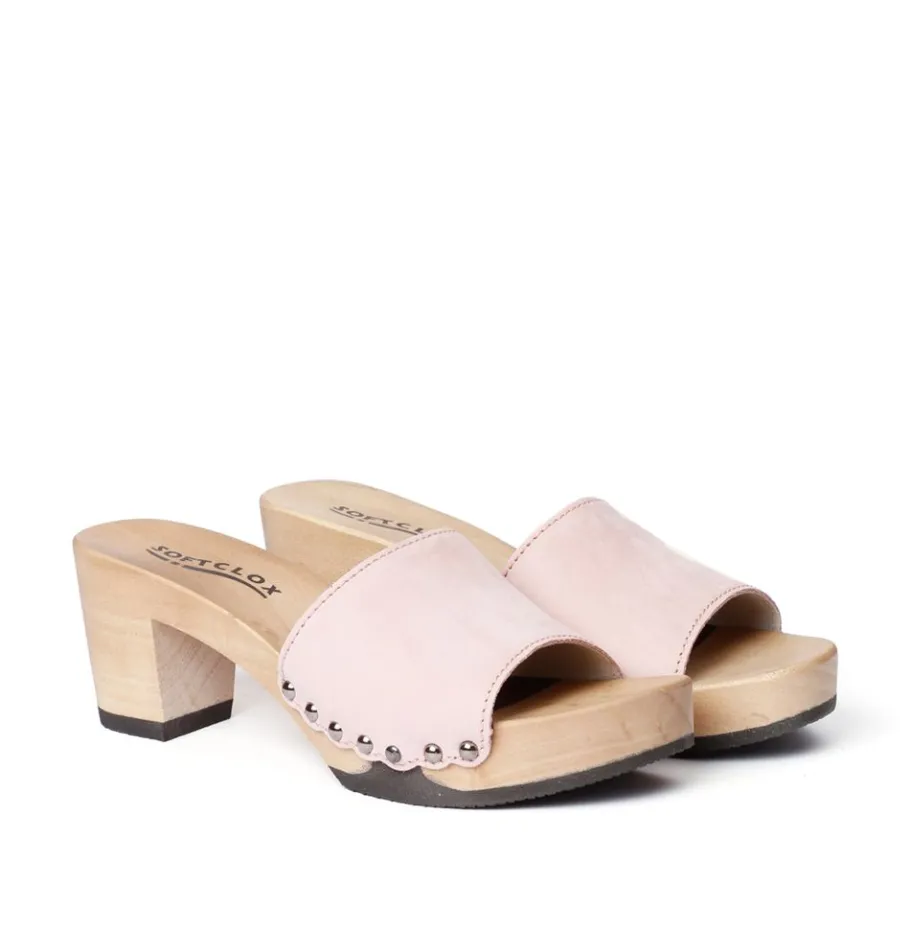 SOFTCLOX Romy Nubuk Puder (Hazelnut)-Frau Pantoletten