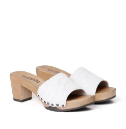 SOFTCLOX Romy Twist Bianco (Hazelnut)-Frau Pantoletten