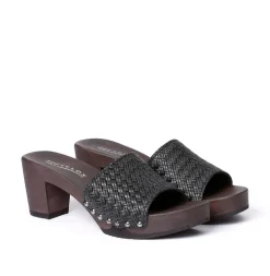 SOFTCLOX Romy Twist Schwarz (Dunkel)-Frau Pantoletten