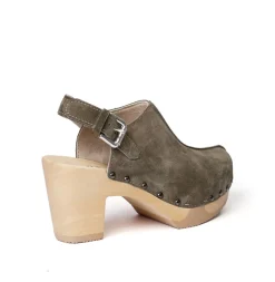 SOFTCLOX Saba Kaschmir Oliv (Natur)-Frau Clogs