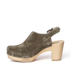 SOFTCLOX Saba Kaschmir Oliv (Natur)-Frau Clogs