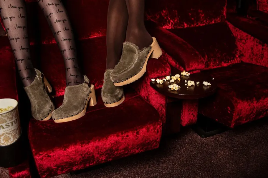 SOFTCLOX Saba Kaschmir Oliv (Natur)-Frau Clogs