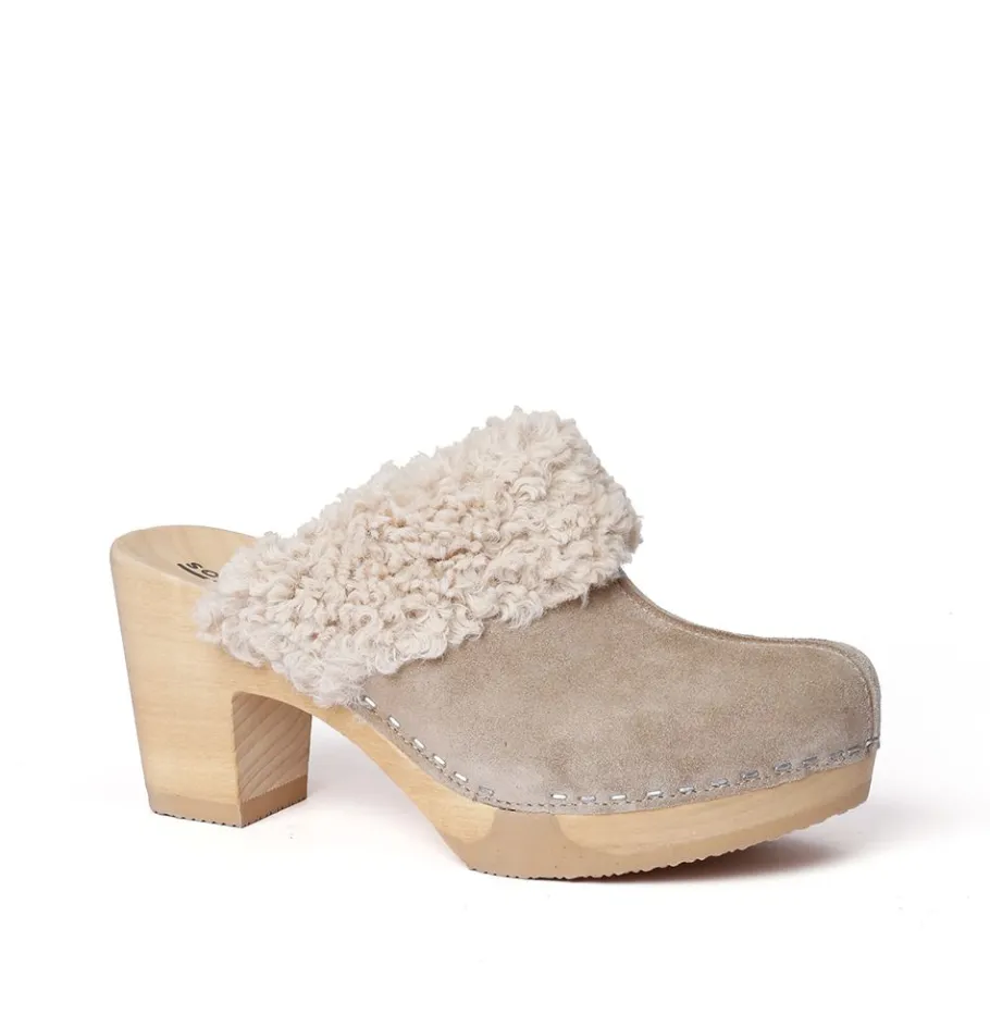 SOFTCLOX Serafina Kaschmir/Wf Taupe (Natur)-Frau Clogs
