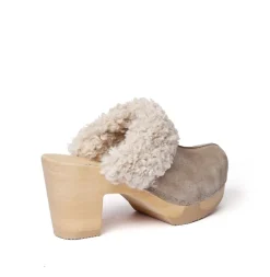 SOFTCLOX Serafina Kaschmir/Wf Taupe (Natur)-Frau Clogs