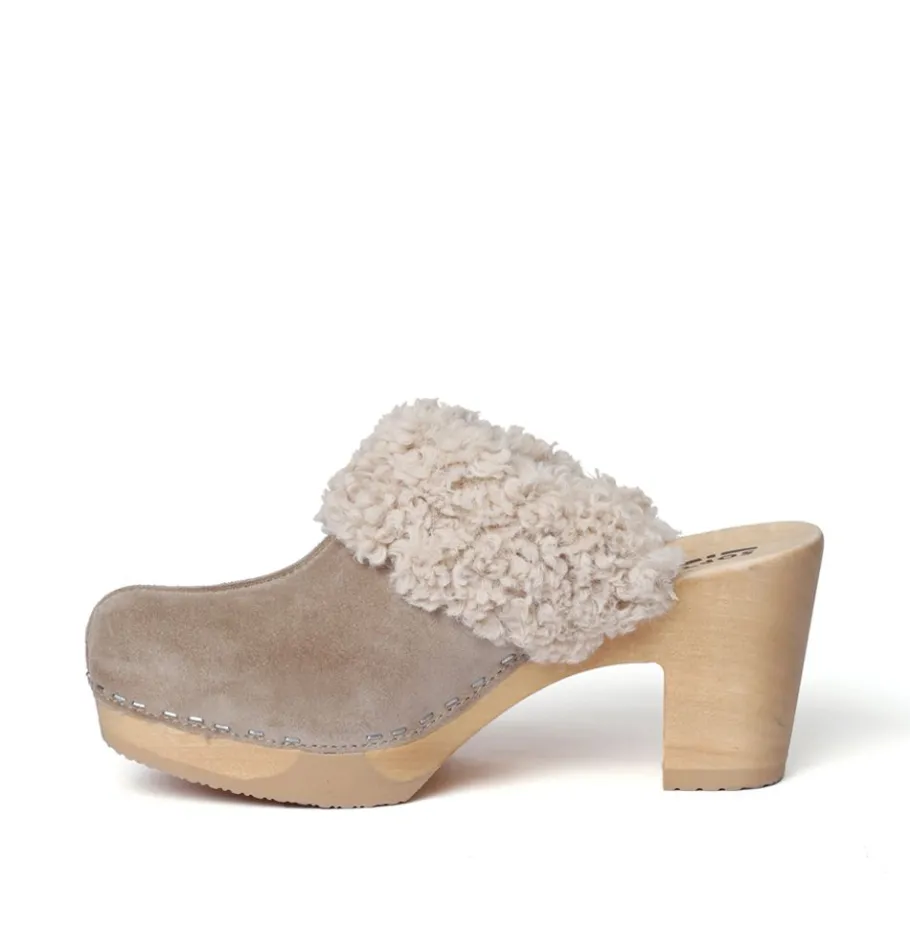 SOFTCLOX Serafina Kaschmir/Wf Taupe (Natur)-Frau Clogs