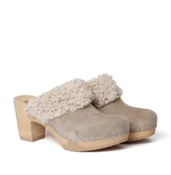 SOFTCLOX Serafina Kaschmir/Wf Taupe (Natur)-Frau Clogs