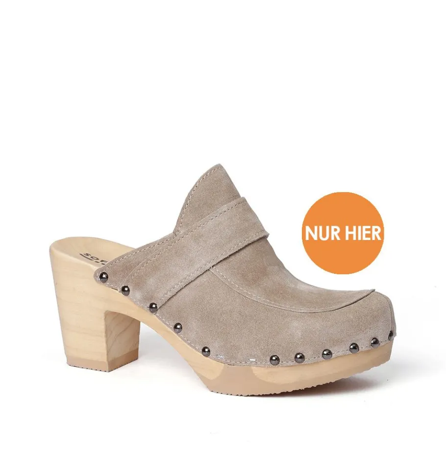 SOFTCLOX Shelly Kaschmir Taupe (Natur)-Frau Clogs