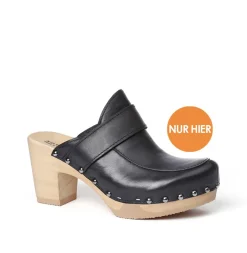 SOFTCLOX Shelly Nappa Schwarz (Natur)-Frau Clogs