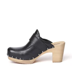 SOFTCLOX Shelly Nappa Schwarz (Natur)-Frau Clogs