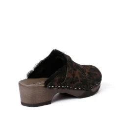 SOFTCLOX Taira Brokat/Lf Black (Dunkel)-Frau Clogs