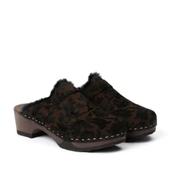 SOFTCLOX Taira Brokat/Lf Black (Dunkel)-Frau Clogs