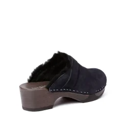 SOFTCLOX Taira Kaschmir/Lf Dark Ocean (Dunkel)-Frau Clogs