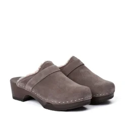 SOFTCLOX Taira Kaschmir/Lf Graphit (Dunkel)-Frau Clogs