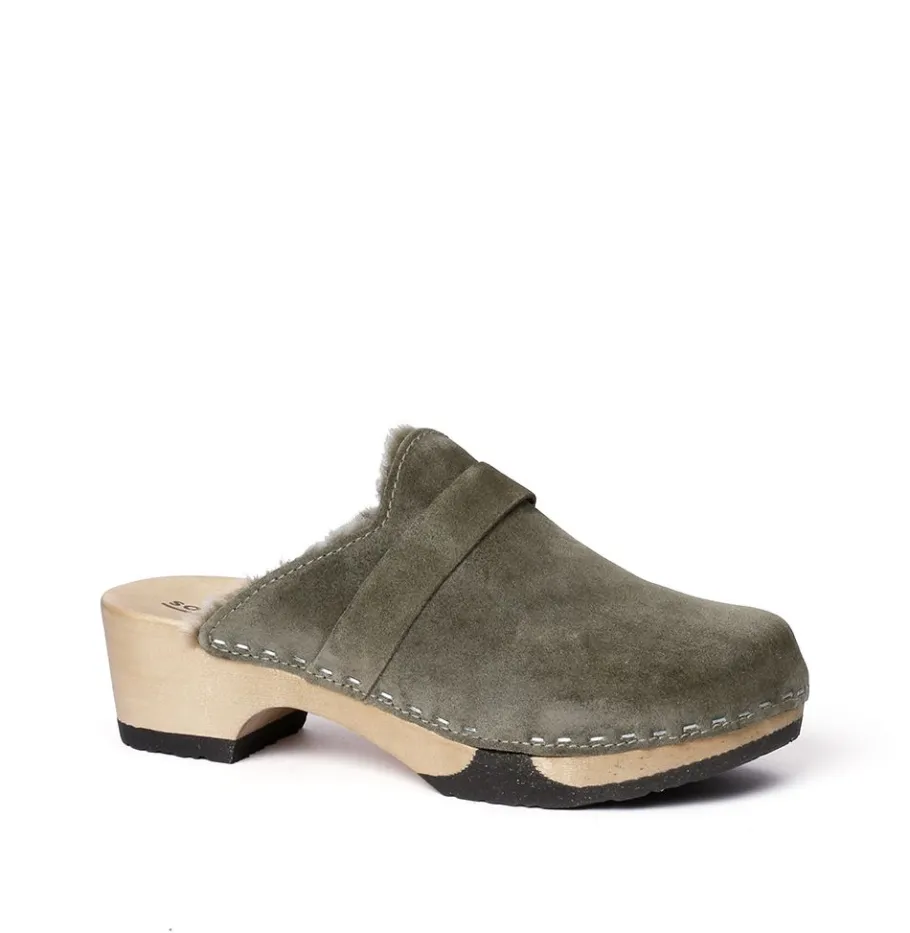 SOFTCLOX Taira Kaschmir/Lf Oliv (Hazelnut)-Frau Clogs