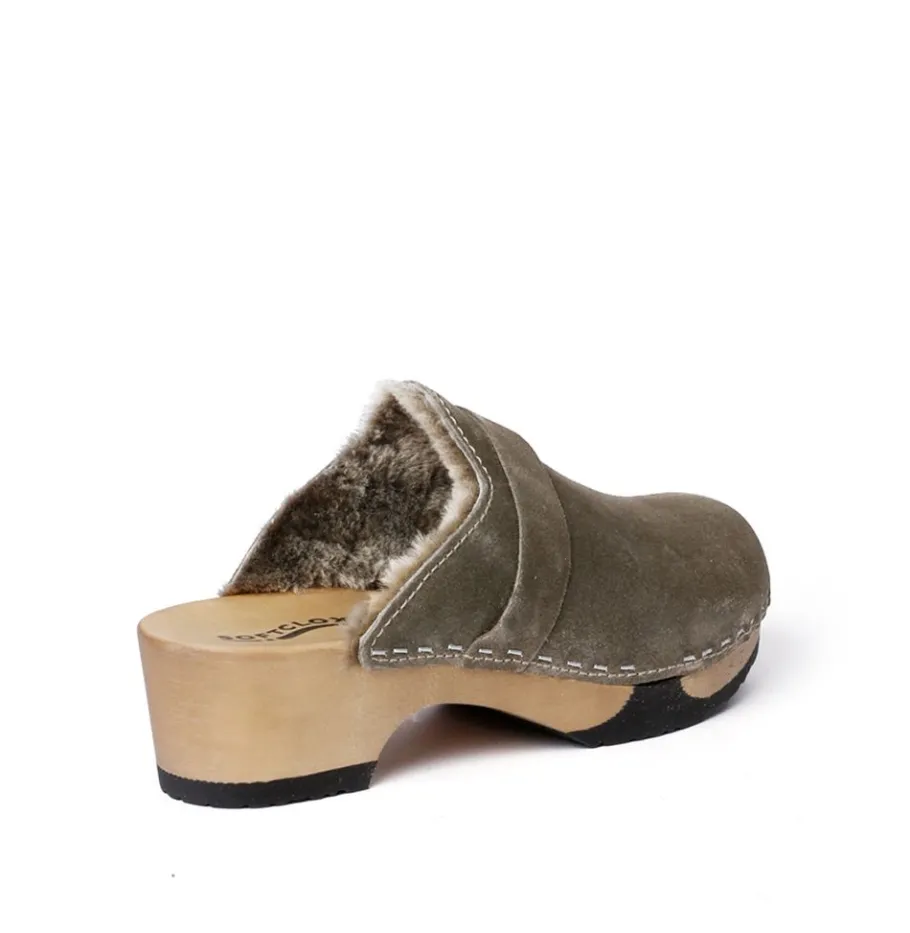 SOFTCLOX Taira Kaschmir/Lf Oliv (Hazelnut)-Frau Clogs
