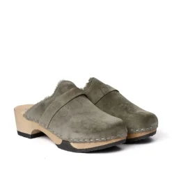 SOFTCLOX Taira Kaschmir/Lf Oliv (Hazelnut)-Frau Clogs