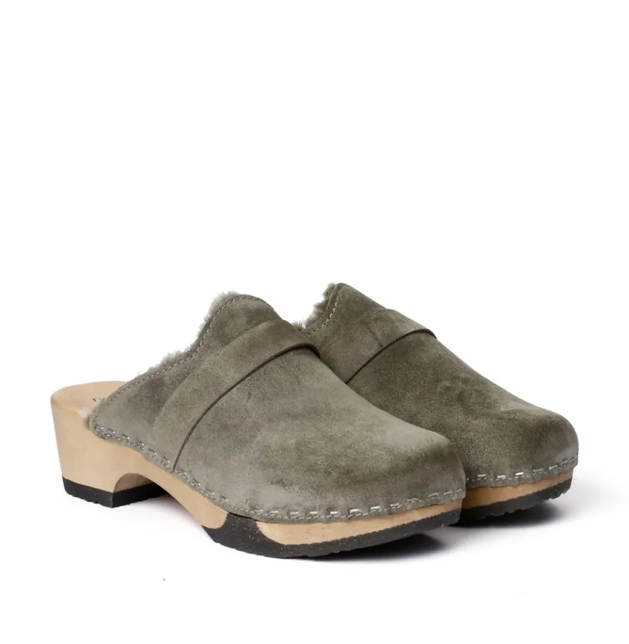 SOFTCLOX Taira Kaschmir/Lf Oliv (Hazelnut)-Frau Clogs