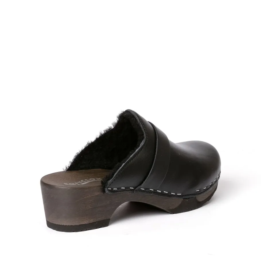 SOFTCLOX Taira Nappa/Lf Schwarz (Dunkel)-Frau Clogs