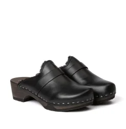 SOFTCLOX Taira Nappa/Lf Schwarz (Dunkel)-Frau Clogs