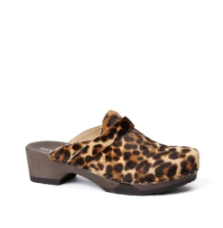 SOFTCLOX Tamina Animalprint Gepard (Dunkel)-Frau Clogs