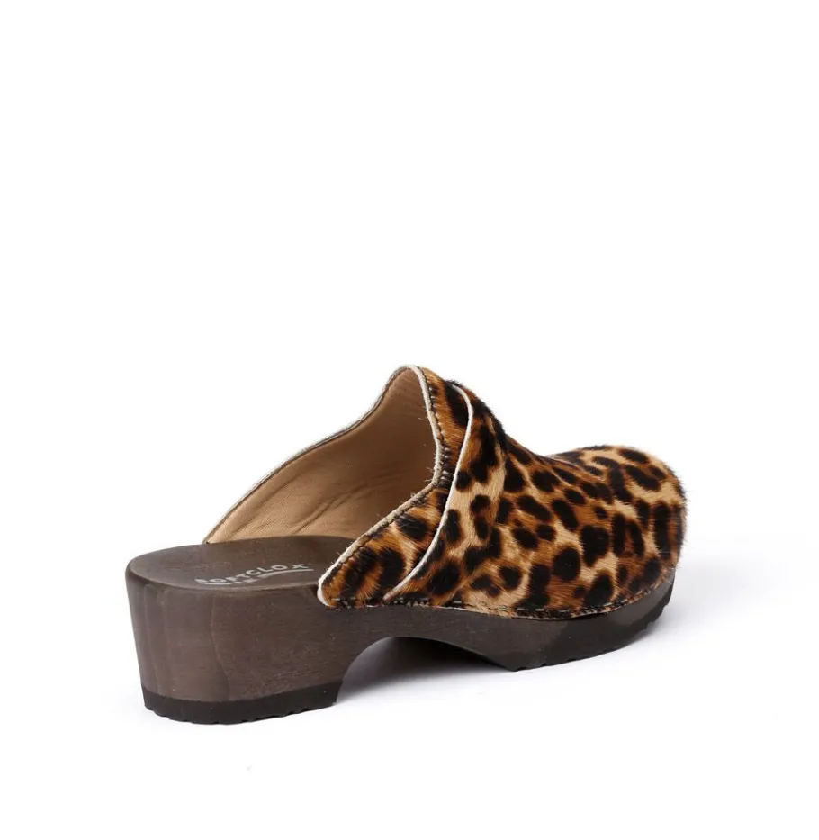 SOFTCLOX Tamina Animalprint Gepard (Dunkel)-Frau Clogs