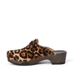 SOFTCLOX Tamina Animalprint Gepard (Dunkel)-Frau Clogs