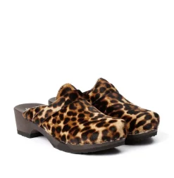 SOFTCLOX Tamina Animalprint Gepard (Dunkel)-Frau Clogs