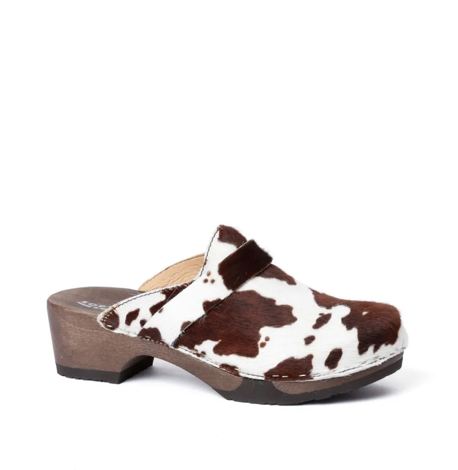 SOFTCLOX Tamina Animalprint Kuh (Dunkel)-Frau Clogs