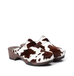 SOFTCLOX Tamina Animalprint Kuh (Dunkel)-Frau Clogs