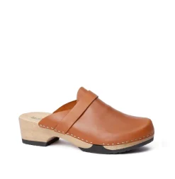 SOFTCLOX Tamina Softnappa Cognac (Hazelnut)-Frau Clogs