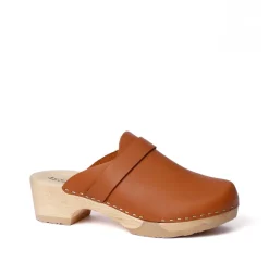 SOFTCLOX Tamina Softnappa Cognac (Natur)-Frau Clogs