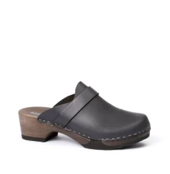 SOFTCLOX Tamina Softnappa Schwarz (Dunkel)-Frau Clogs