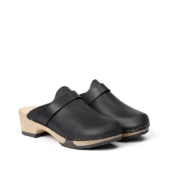 SOFTCLOX Tamina Softnappa Schwarz (Hazelnut)-Frau Clogs