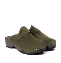 SOFTCLOX Tamino Kaschmir Dunkeloliv (Dunkel)-Frau Clogs