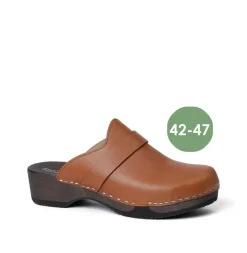SOFTCLOX Tamino Softnappa Cognac (Dunkel)-Frau Clogs