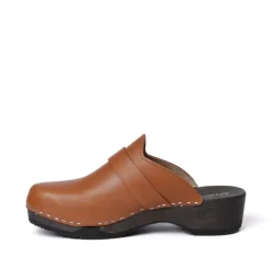 SOFTCLOX Tamino Softnappa Cognac (Dunkel)-Frau Clogs