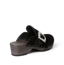 SOFTCLOX Teodora Kaschmir Schwarz (Dunkel)-Frau Clogs