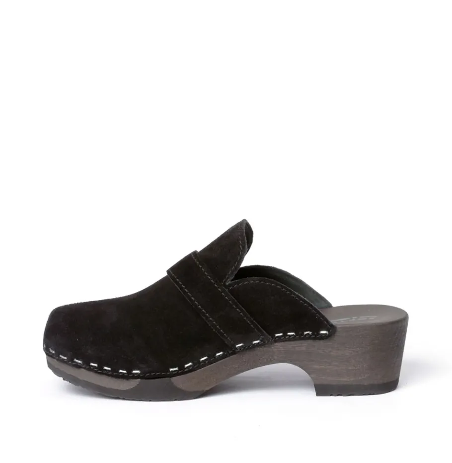 SOFTCLOX Teodora Kaschmir Schwarz (Dunkel)-Frau Clogs