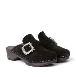 SOFTCLOX Teodora Kaschmir Schwarz (Dunkel)-Frau Clogs