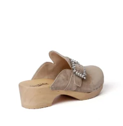 SOFTCLOX Teodora Kaschmir Taupe (Natur)-Frau Clogs