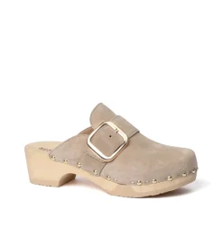 SOFTCLOX Tessa Kaschmir Taupe (Natur)-Frau Clogs